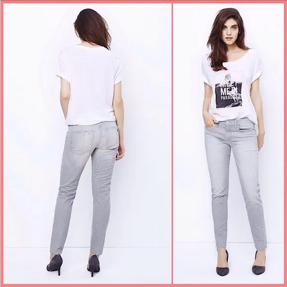 🩶REBECCA MINKOFF MERCER BOYFRIEND JEANS STRIPE 26 27